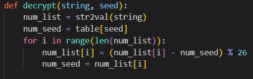 Autokey Decryption Code